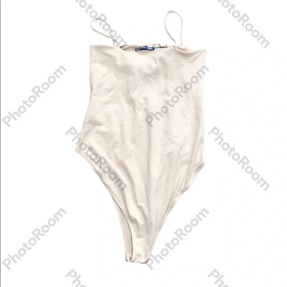 NWT ZARA NUDE ALL I WANT IS PANCAKES BODYSUIT - Picture 4 of 5